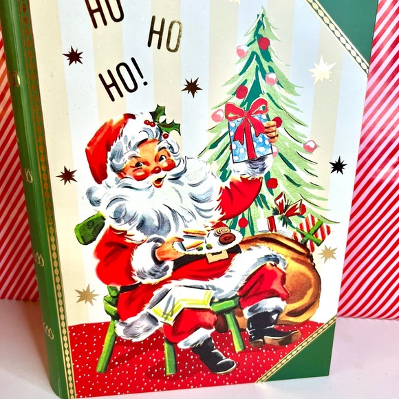 Large Christmas Santa Fake Book Box Decor Gift Holly Jolly HoHoHo Vintage Image - Picture 13 of 13